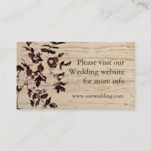 Informações Vintage rosa rustic: cartão de casamento