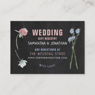 Informações Wild Floral Chalkboard, Cartão De Registro De Pres