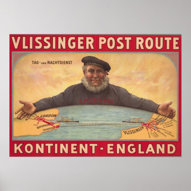 Inglaterra-Países Baixos Ports Poster (Frente)