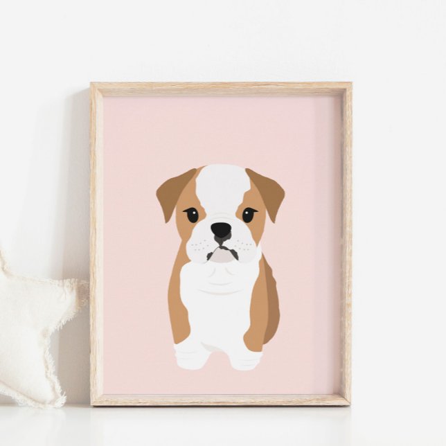 Inglês Bulldog Dog Nursery & Kids Room Poster (Criador carregado)