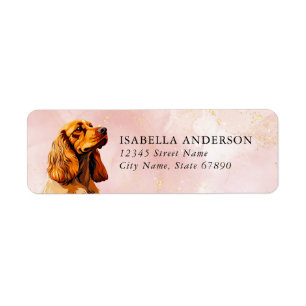 Inglês Cocker Spaniel Dog Devolve Etiquetas