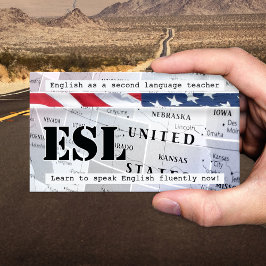 Inglês como segundo Cartão de visita de idioma