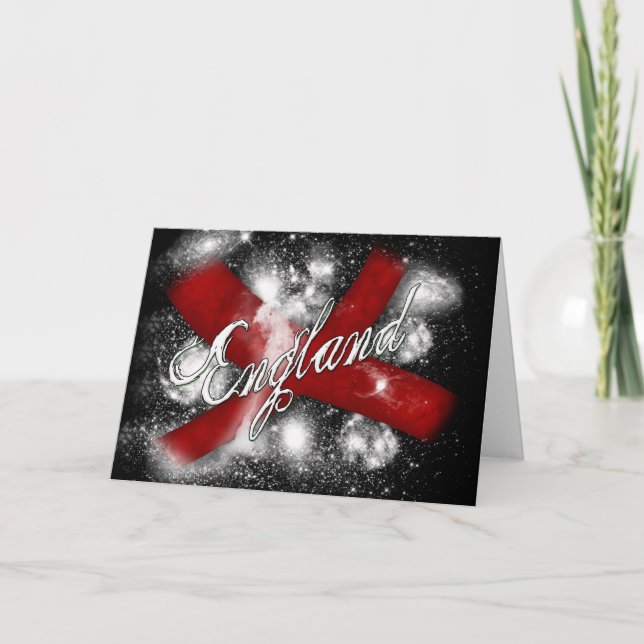 Inglês da bandeira de Enland do cartão do dia de (Frente)
