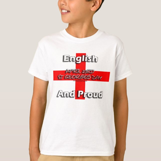Inglês e orgulhoso - t-shirt dos miúdos (Frente)