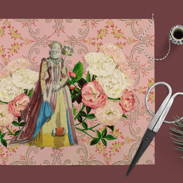 Inglês Floral Romance - Papel Tecidual de Decoupag (Criador carregado)