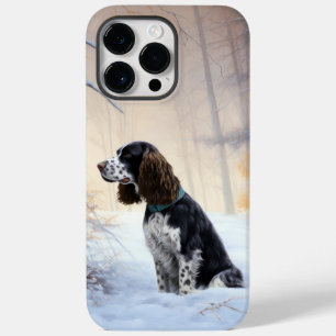 Inglês Springer Spaniel Deixe-o nevar Natal