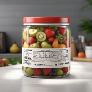 Ingredientes de nutrientes Etiqueta de Comida de C