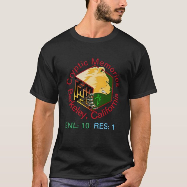 Ingress Cryptic Memories Berkeley, CA T-Shirt (Frente)