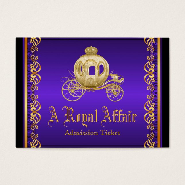 Ingressos para o Baile Real de Ouro Roxo (Frente)
