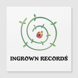 Ingrown Records Ladybug Spiral Grande Carta Magnét