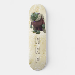 *~* Iniciais Damask Royal Troll AP89 skateboard