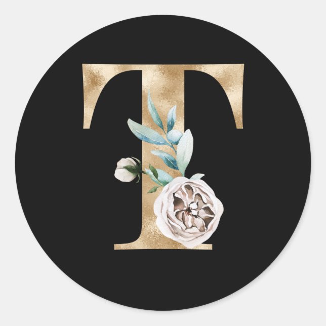 Iniciais das férias de inverno adesivo letra T (Frente)