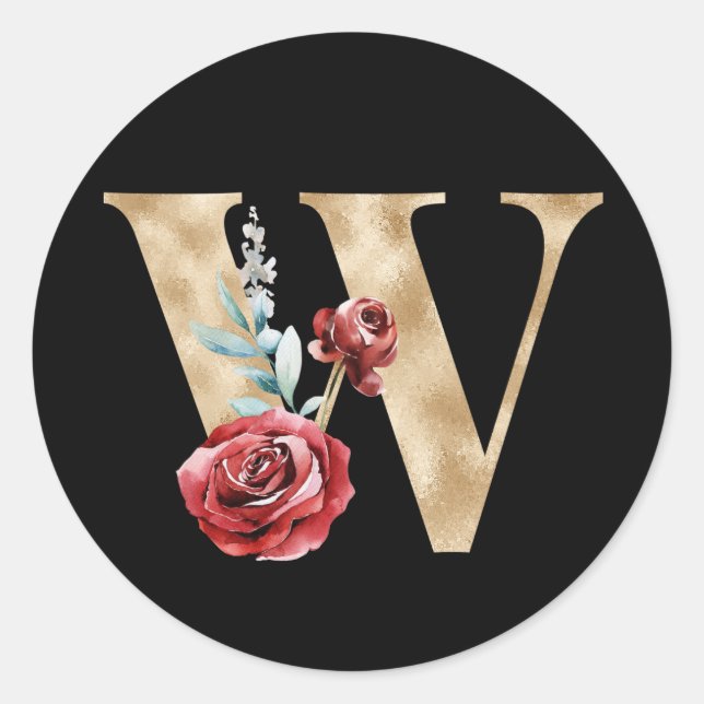 Iniciais das férias de inverno adesivo letra W (Frente)