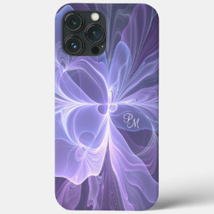 Iniciais de Arte Fractal Purple Abstrato Modern