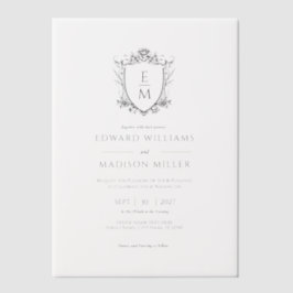 Iniciais de Casamento Personalizado de Crest de Ca