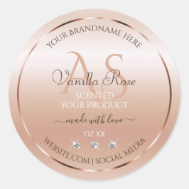 Iniciais de etiquetas do produto Pastel Rosa Coral