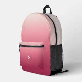 Iniciais de gradiente cor-de-rosa - Impressão - Co