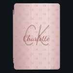 Iniciais de monograma de rosa poeirento cor-de-ros<br><div class="desc">Personalize e adicione seu nome e letras monográficas,  iniciais. As iniciais do monograma como um padrão no fundo. Um rosa empoeirado feminino e giro,  cor de fundo de gradiente rosa. O nome é escrito com um script de estilo manuscrito.</div>
