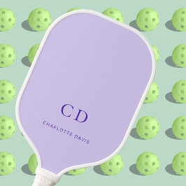 Iniciais de monograma violeta lavanda nome