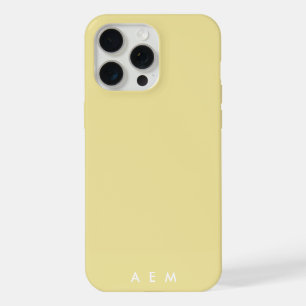 Iniciais Monograma Inferior Amarelo Claro Minimali