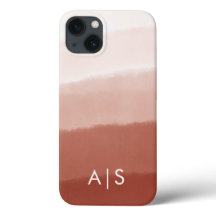 Iniciais Monogramadas Elegantes Cobre Ferrugem Omb