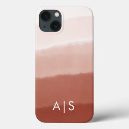 Iniciais Monogramadas Elegantes Cobre Ferrugem Omb