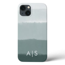 Iniciais Monogramadas Elegantes Limed Spruce Ombre