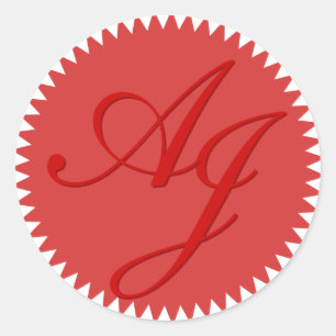 Iniciais que Wedding etiquetas do selo do envelope