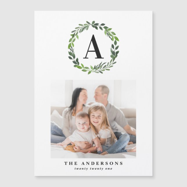 Inicial da foto da grinalda da aguarela/feriado do (Frente)