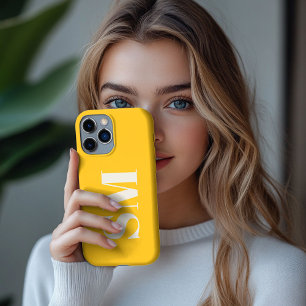 Inicial de monograma amarelo brilhante