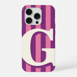 Inicial Personalizada em Negrito, Listra Roxa e Ro