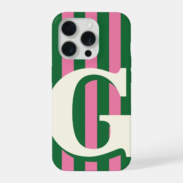 Inicial Personalizada em Negrito, Listra Verde e R (Verso)