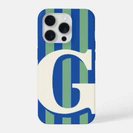 Inicial Personalizada Ousada, Listra Azul e Verde