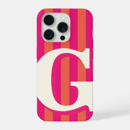Inicial Personalizada Ousada, Listra Rosa e Laranj