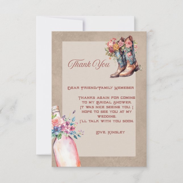 Inicializa o Brunch e o Cartões de agradecimentos  (Frente)