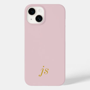 Inicials Monograma Modernas Elegantes Rosa Bege Do