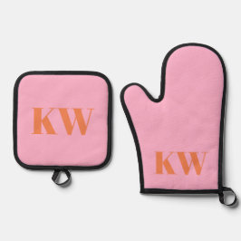 Inicials Personalizadas de Monograma Moderno Rosa