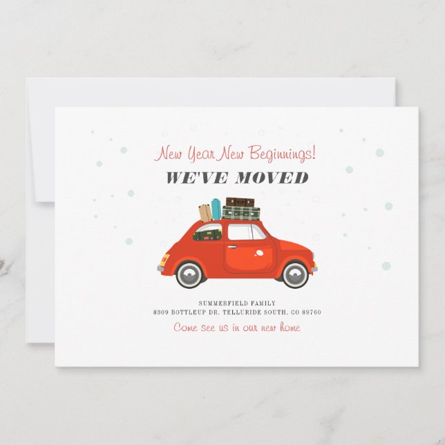 Início do Ano Novo Anúncio de Endereço em Moviment (Frente)