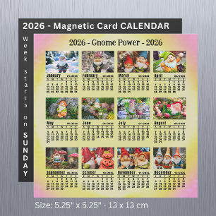 Início do Calendário do Gnomo de Fotografias Perso