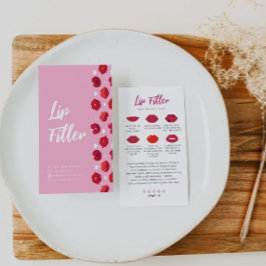 Injetações do lábio de enchimento após o cartão de