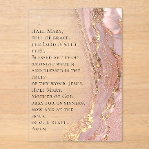 ink marble Hail Mary prayer