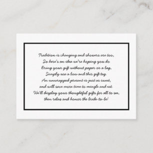 Inserção branca preta simples do chá da exposição