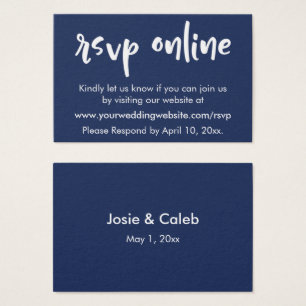 Inserção Casual de RSVP de Casamento Online, Preto