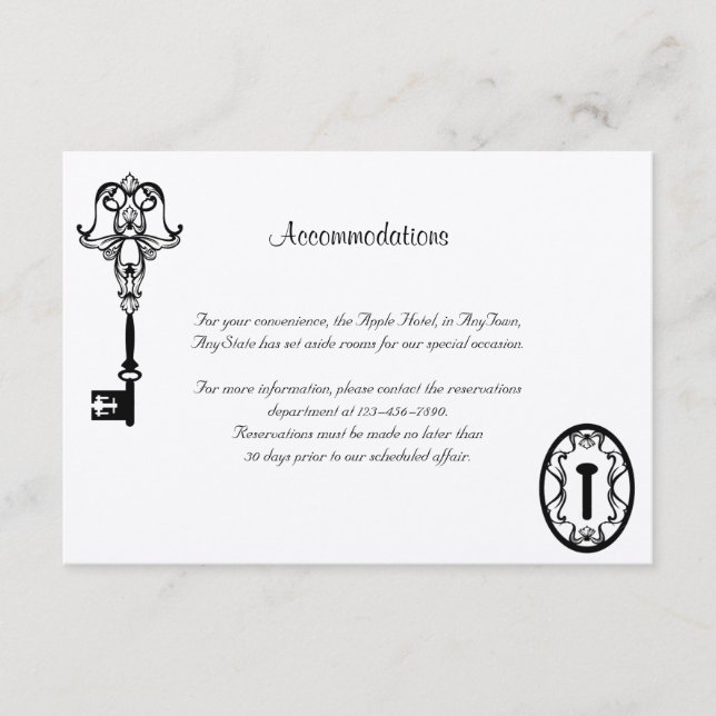 Inserção chave preto e branco do casamento (Frente)