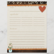 Inserção da Placa de Receita da Cozinha Rústica Ma