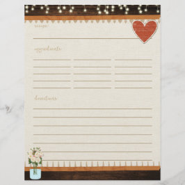 Inserção da Placa de Receita da Cozinha Rústica Ma