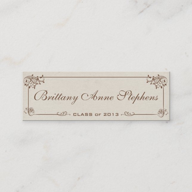 Inserção da placa do nome da graduação da canvas (Frente)