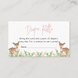 Inserção Da Placa Raffle Da Fralda Do Deer, Floral