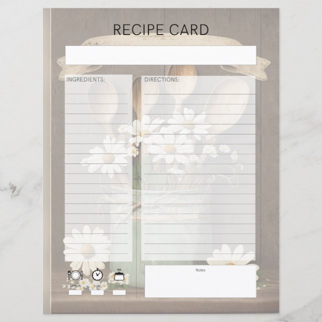 Inserção da Receita do País Rustílico (Frente)