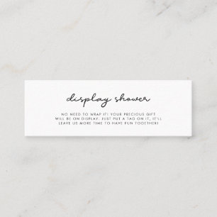 Inserção de cartão de chá de exibição simple